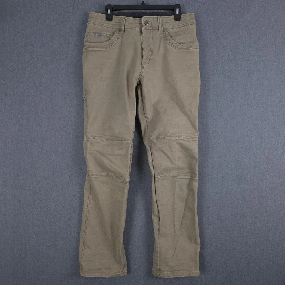 Kuhl Rebel Pants Mens 33x32‎ (Fits 32x32) Khaki Canvas Outdoor Hiking 5139
